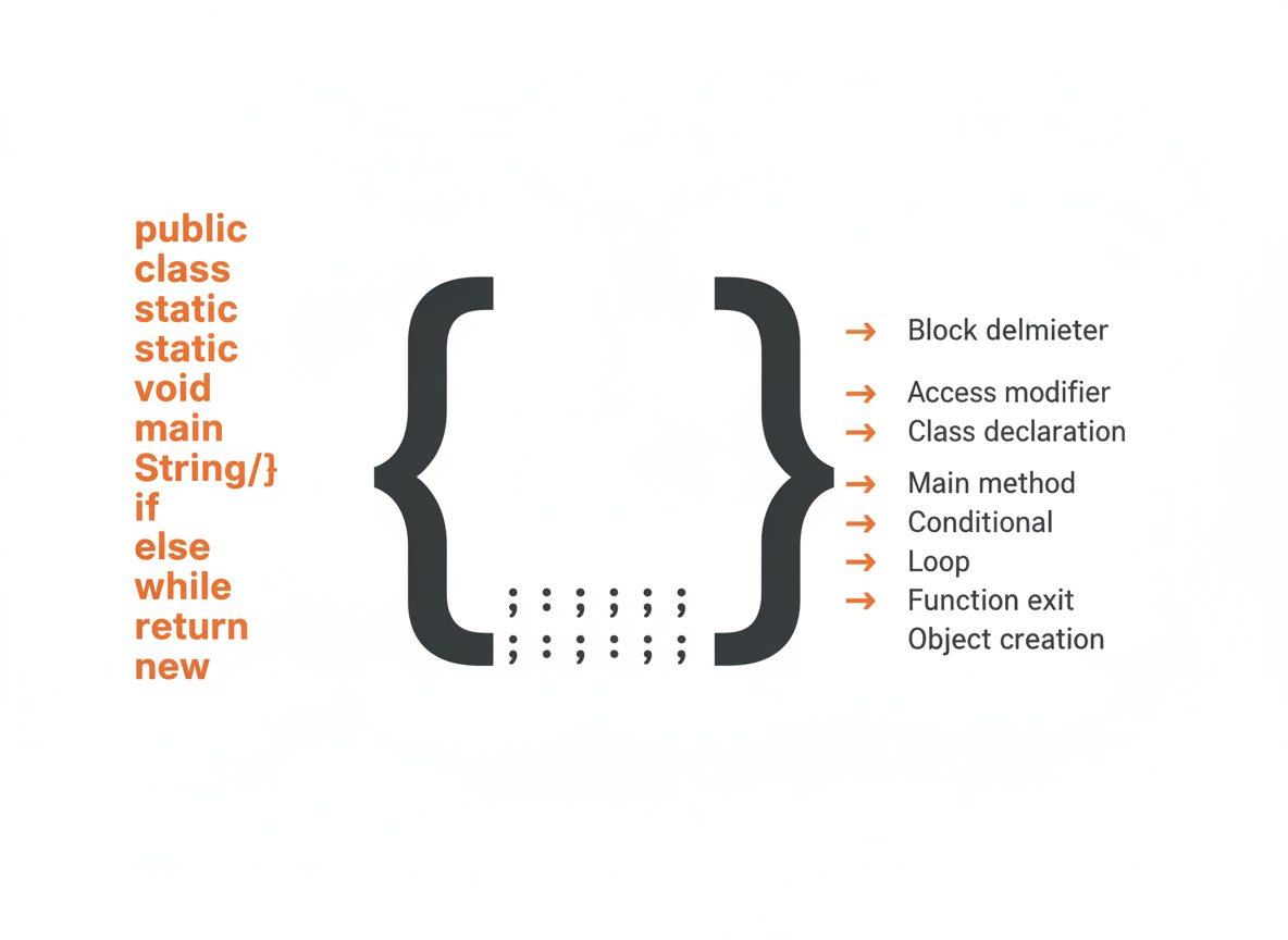Java syntax quick reference cheat sheet